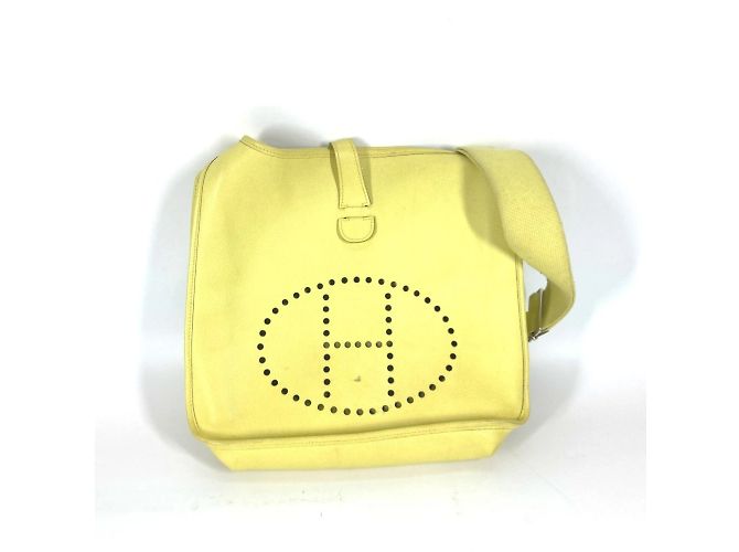 Bolsa transversal Hermès Evelyn 3 GM Dourado Amarelo