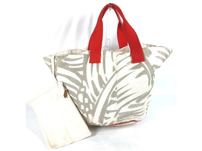 Hermès HERMES Borsa Tote da Spiaggia Beige Arancione