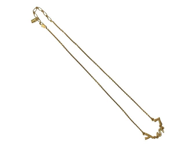 Collar de logo dorado Yves Saint Laurent 