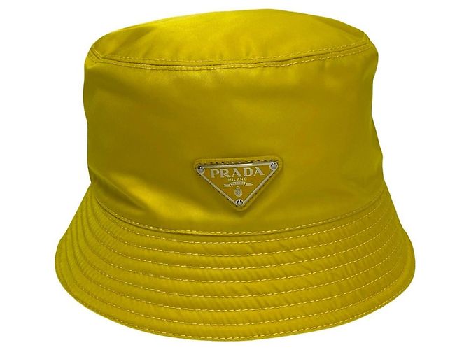 Prada Re-Nylon Bucket Hat Yellow