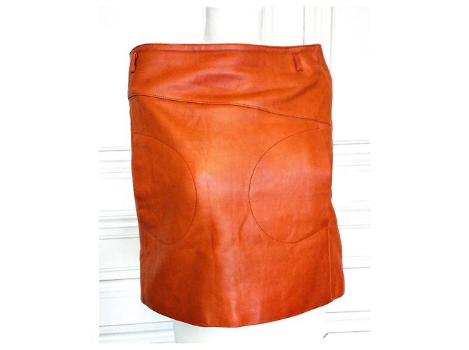 Ba&sh MISSY Lammlederrock S/M Cognac