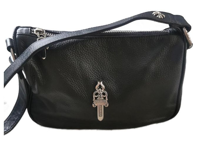 Borsa Chrome Hearts Chicken Nugget in pelle nera Nero