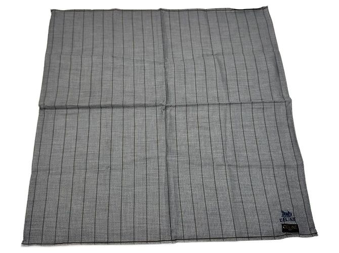 Céline Sciarpa a quadri Celine Vintage grigia Grigio