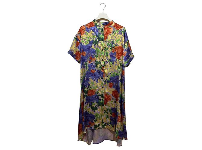 Henrik Vibskov Bulkhead Kleid Multi Vogel Blumen Mehrfarben