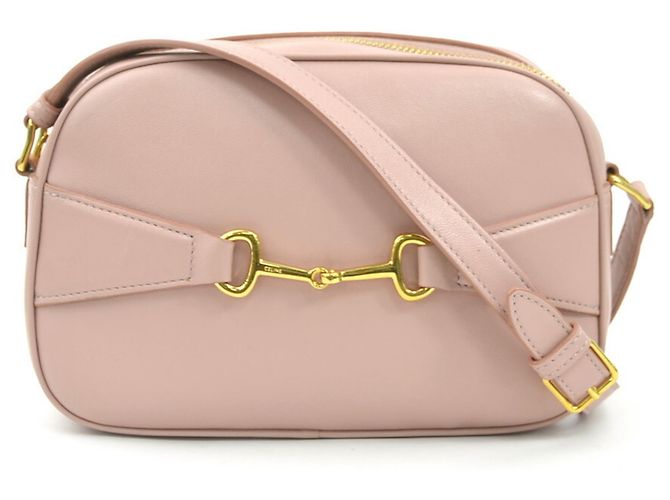 Céline Bolsa de ombro de couro rosa Celine