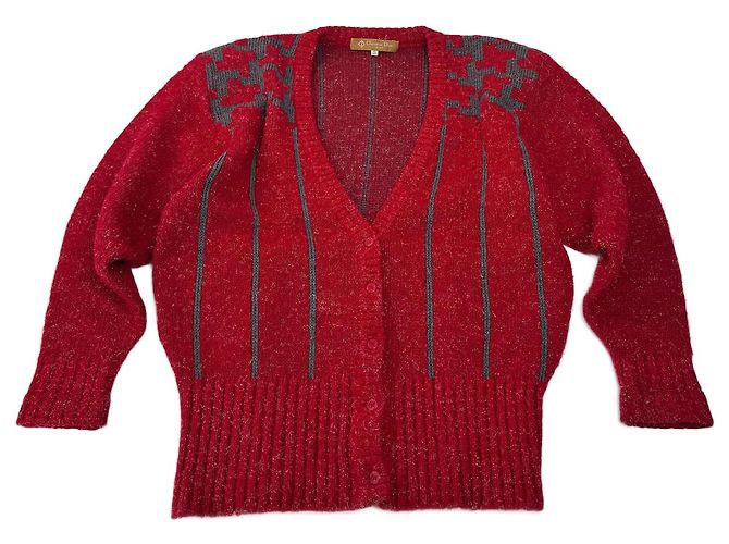 Vintage Dior Wool Sweater Red M