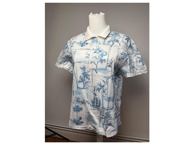 Polo Vintage Dior Blu Bianco M