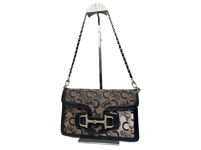 Céline Vintage Celine Macadam Monogram Grecy Bag Camel