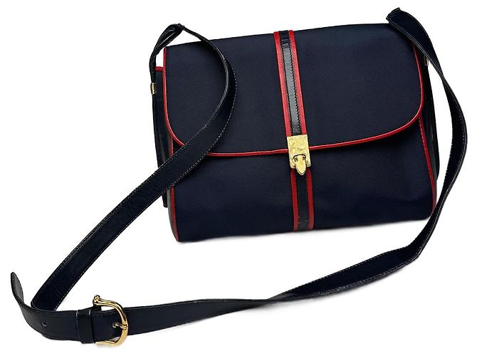 Céline Sac Triomphe Celine Paris vintage bleu marine