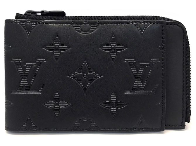 Billetera bi-fold Monogram Shadow Louis Vuitton Negro