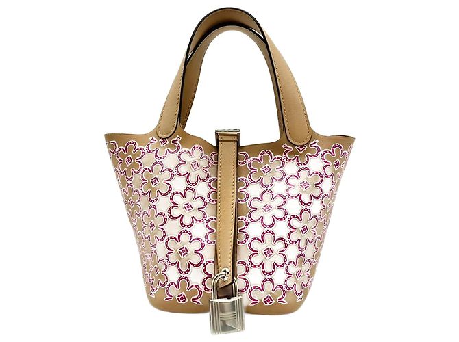Bolso Picotin Lock Micro Lucky Daisy de Hermès