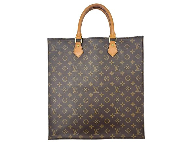 Sac Plat Tote en Monogram Louis Vuitton Marron