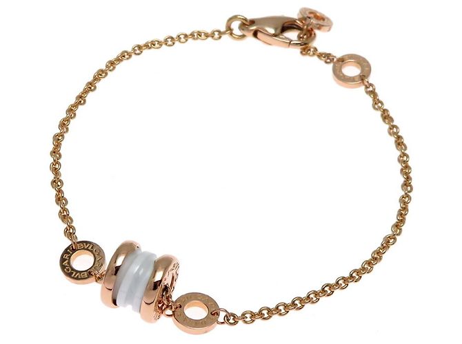 Bulgari Pulsera Charm B.zero1 Element de Bvlgari Blanco Dorado