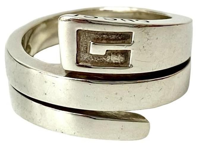 Gucci Spiral Band Ring Silvery Silver  ref.2417676