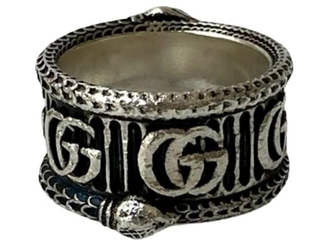 GUCCI Double G Snake Ring Silvery Silver  ref.2417699