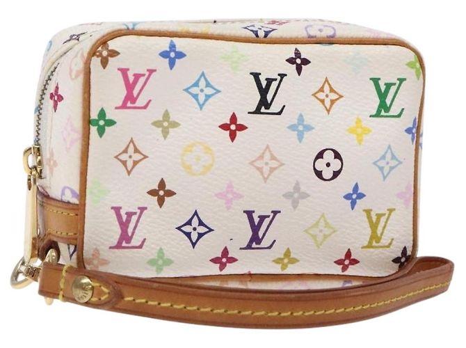 LOUIS VUITTON Trousse Wapity Monogram Multicolore Bianco M58033 LV Auth 133186