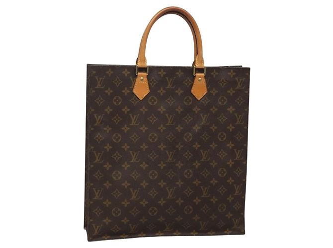 LOUIS VUITTON Monogram Sac Plat Handtasche M51140 LV Auth 133613 Monogramm