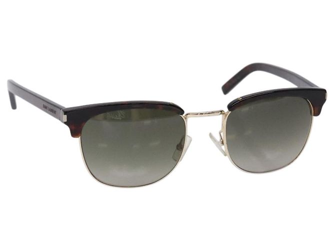 Occhiali da sole SAINT LAURENT Plastica Marrone Auth am8841