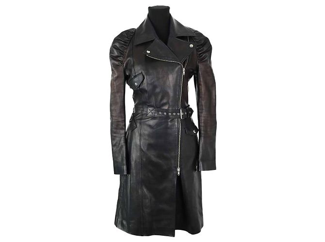 Jitrois Trench coat in pelle nera
