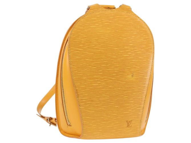 LOUIS VUITTON Mochila Epi Mabillon Amarilla M52239 LV Auth BA3913 Amarillo