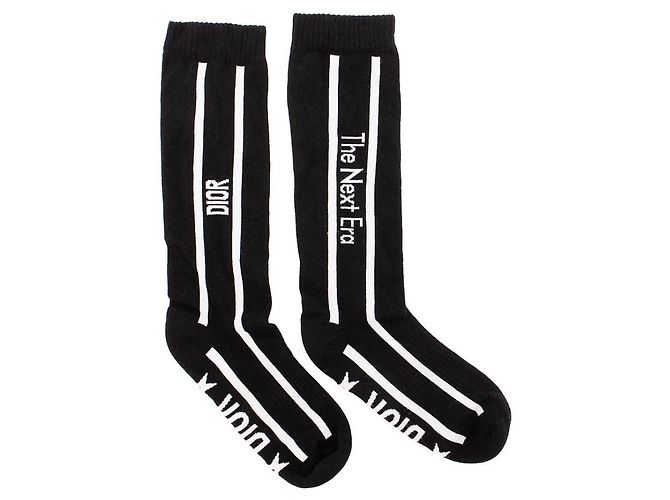 Dior The Next Era Socken schwarz weiß Baumwolle