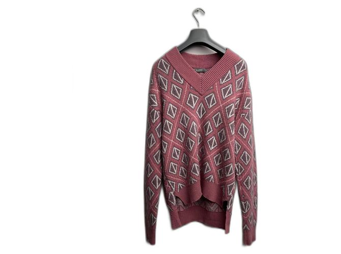 Dior X Cactus Jack CD Diamont Wollpullover Rosa Pink