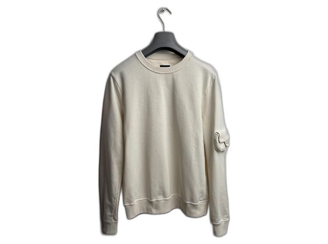 Fendi Beige Cotton Sweatshirt with Baguette Pocket