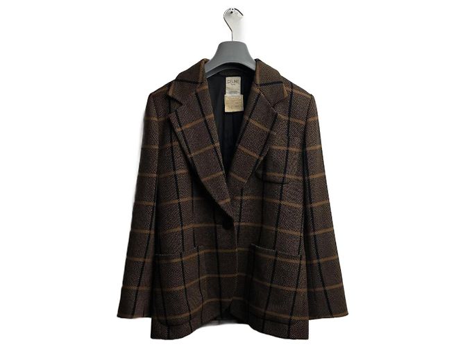 Céline Wool Blazer Brown