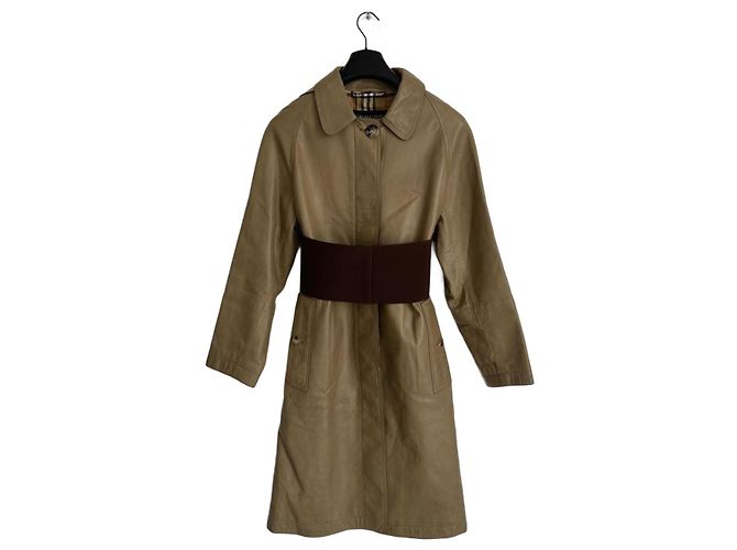 Abrigo Burberry Car Coat de piel de cordero camel Camello