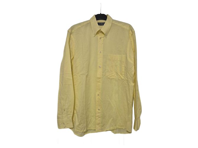 Camicia da uomo a maniche lunghe gialla Cacharel taglia 40cm Giallo
