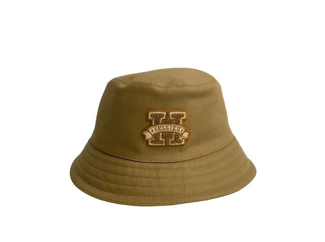 Chapéu bucket de algodão com logo Bob da série H da Hermès Marrom