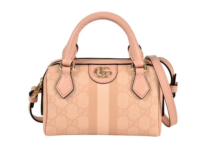 Bolsa de mão super mini Ophidia da Gucci Rosa