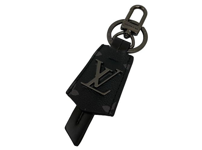 Louis Vuitton Black Leather Keyring