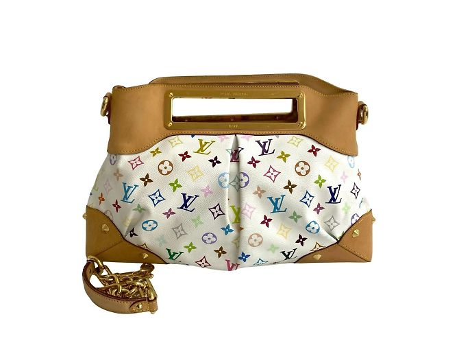 Louis Vuitton Judy GM Monogramm Multicolor Handtasche Braun Weiß Mehrfarben