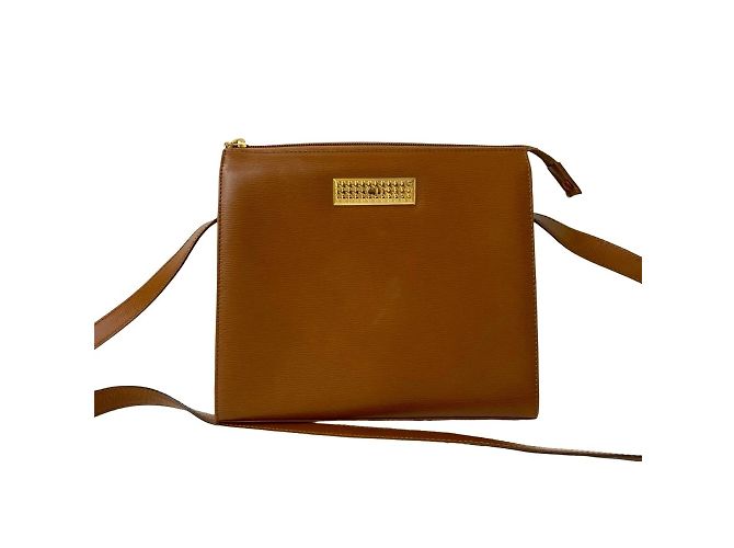 Sac à épaule en cuir marron Christian Dior