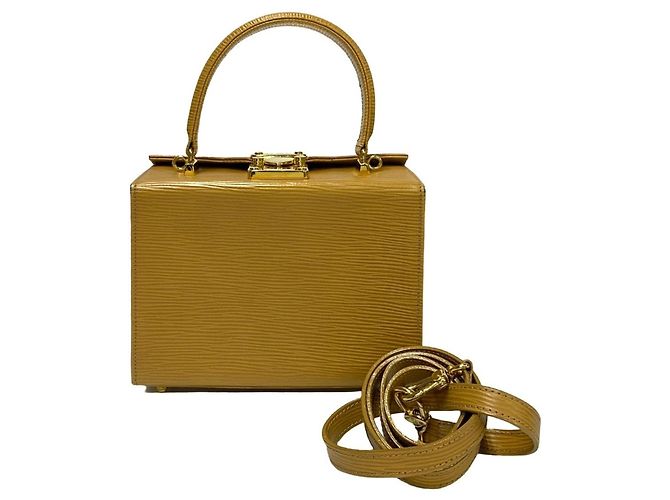 Mini bolsa de mão em couro Epi bege Fendi