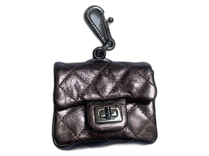 Mademoiselle Chanel Mini 2.55 Clutch Tasche Leder Bronze