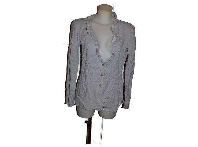 Armani Jacke aus Leinen grau Größe 42