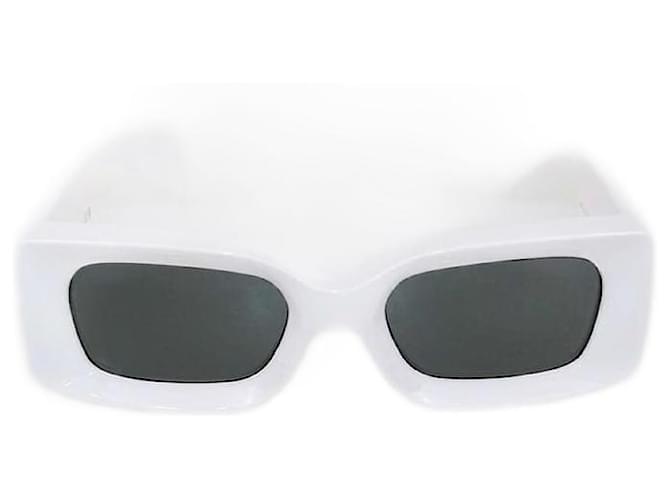 Versace White/Black Rectangular Sunglasses 