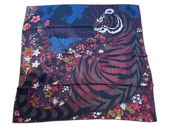 Chale Hermès 140 Tyger Tyger Multicor