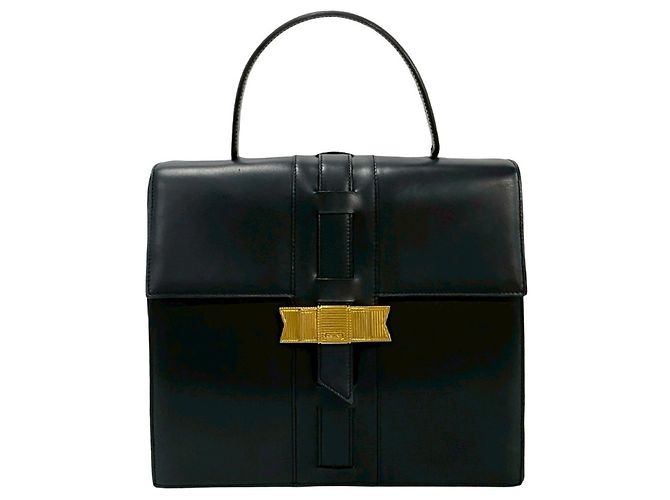 Céline Borsa tote in pelle nera Celine Nero