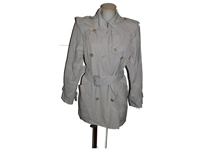 Trench Max Mara in misto cotone grigio