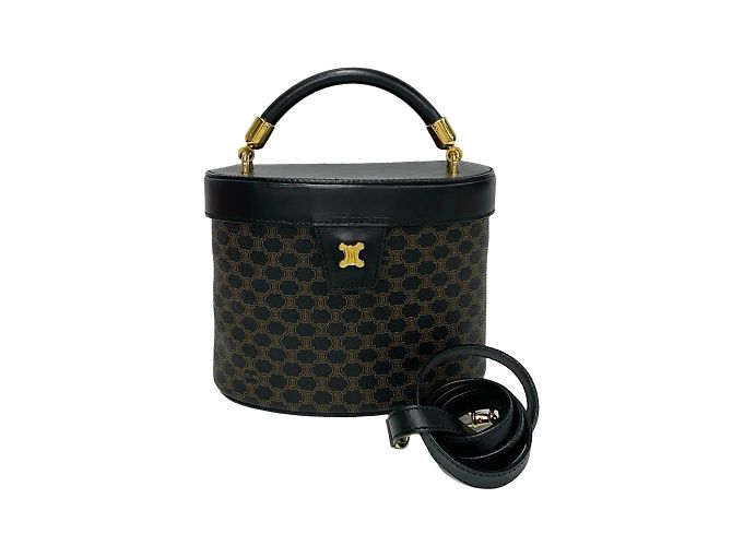 Triomphe Céline Bolsa de Ombro Celine Macadam Blason 2 em 1 Marrom Preto