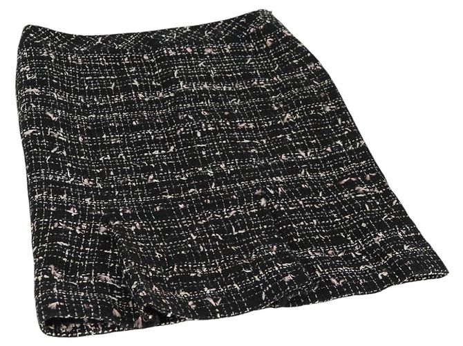 Chanel Tweed Rock Schwarz CC Auth am8645V