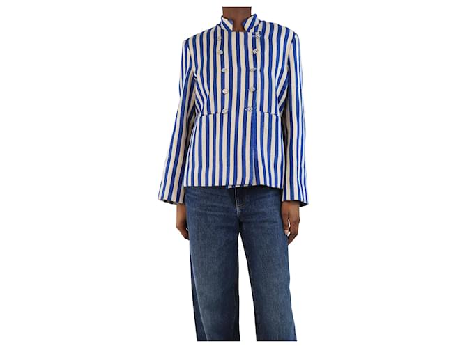 Autre Marque Blue woven stripe jacket - size UK 10  ref.2420569