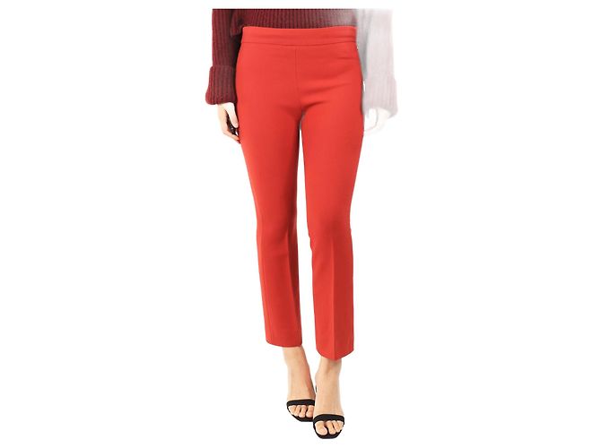 Max Mara Rust red wool trousers - size UK 8