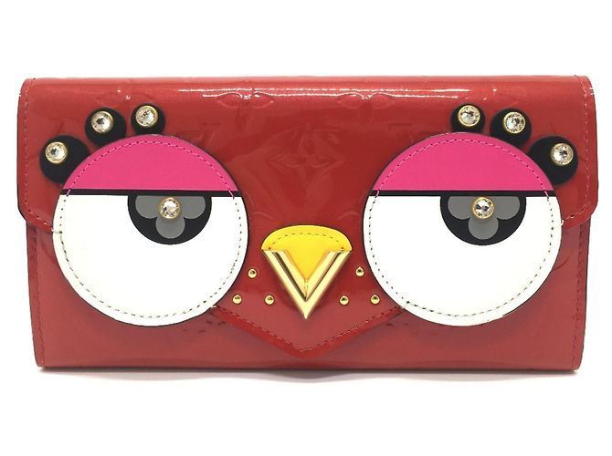 Cartera Larga Sarah Bird en Monogram Vernis Louis Vuitton Roja Fucsia