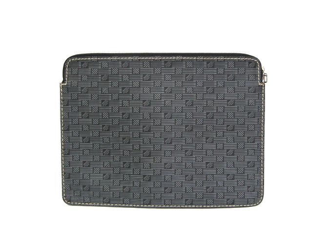 Moreau Leder Clutch Braun Schwarz