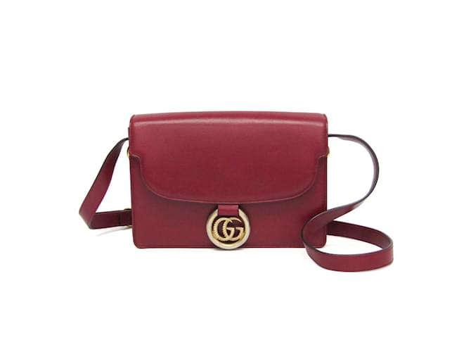 Bolso de hombro de cuero Gucci GG Marmont Double G 589474 para