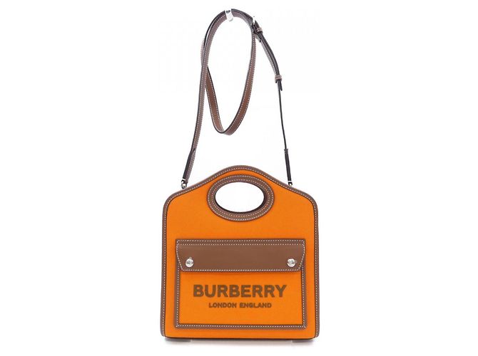 Bolsa de mão laranja Burberry